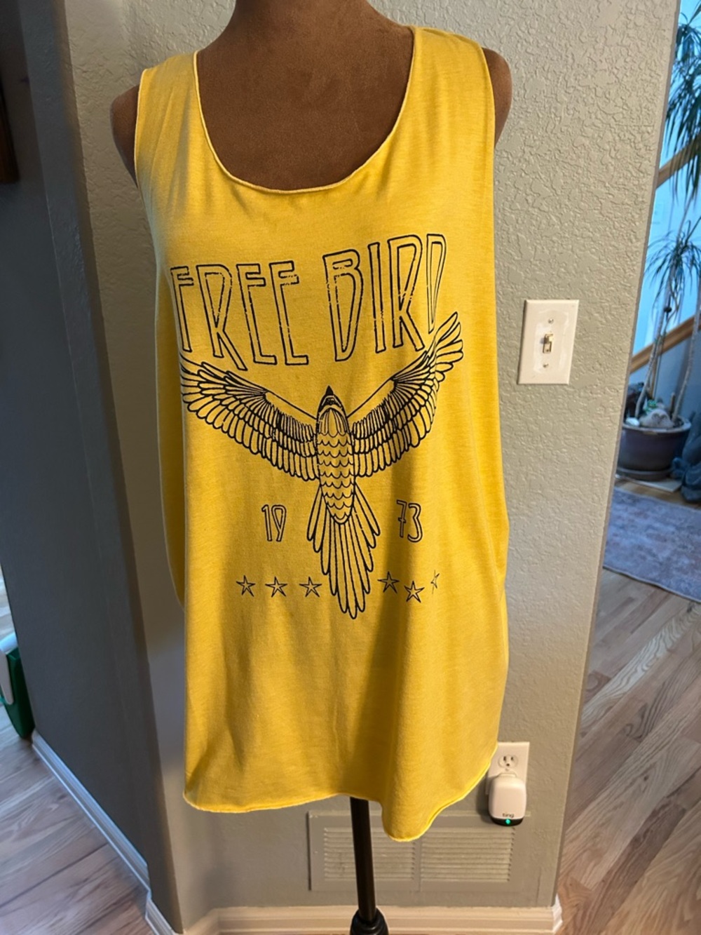 Yellow "Free Bird" Graphic Tee